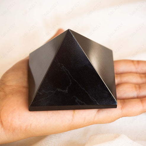 Black Onyx Pyramid for Strength & Energy - Solacely