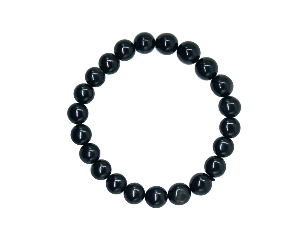 black sapphire stone bracelet 8mm beads