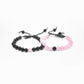Couple Bracelet Rose Quartz and Black Tourmaline