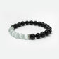 black tourmaline and selenite bracelet with charms