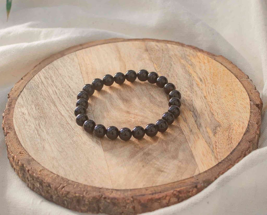 raw black tourmaline bracelet