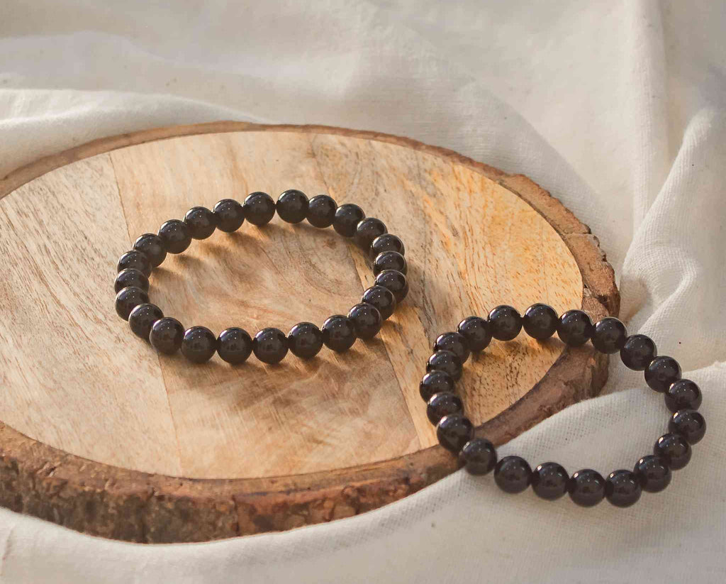 black tourmaline stone bracelet
