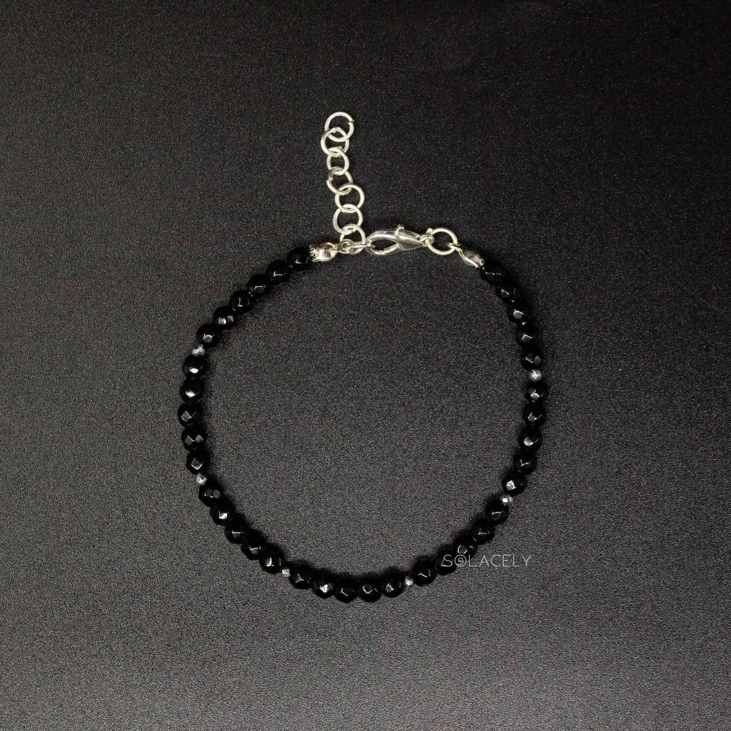 black tourmaline bracelet adjustable