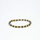 black tourmaline and citrine 4mm bracelet