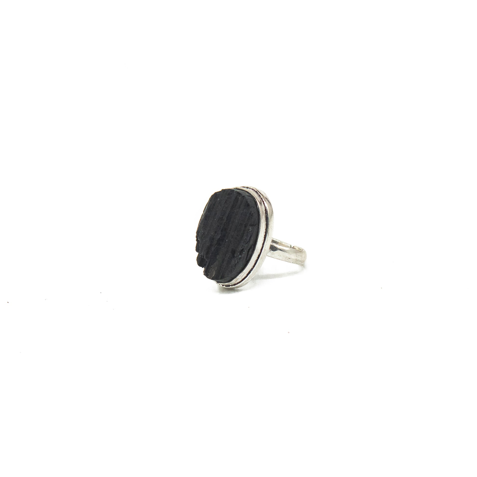 adjustable black tourmaline ring