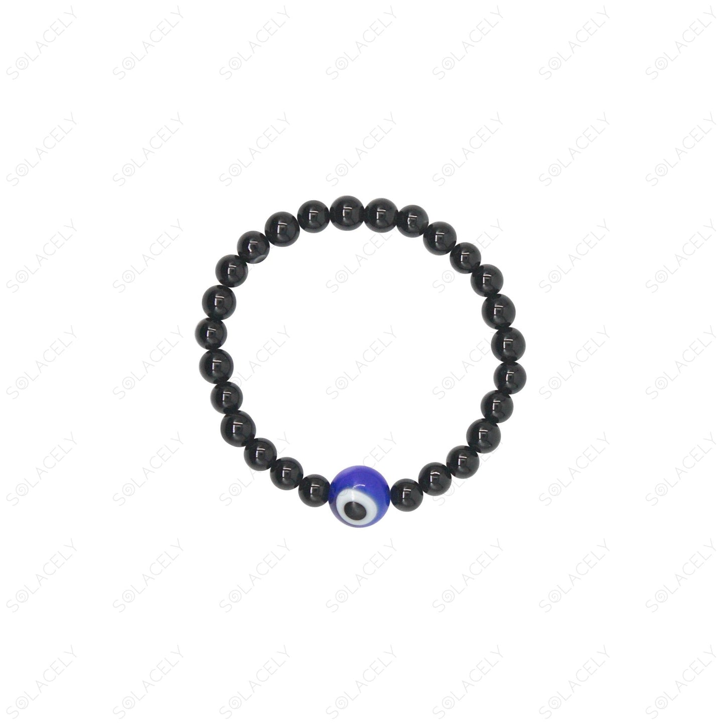 black tourmaline evil eye bracelet for child