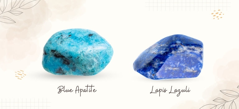 blue apatite and lapis lazuli mobile banner image