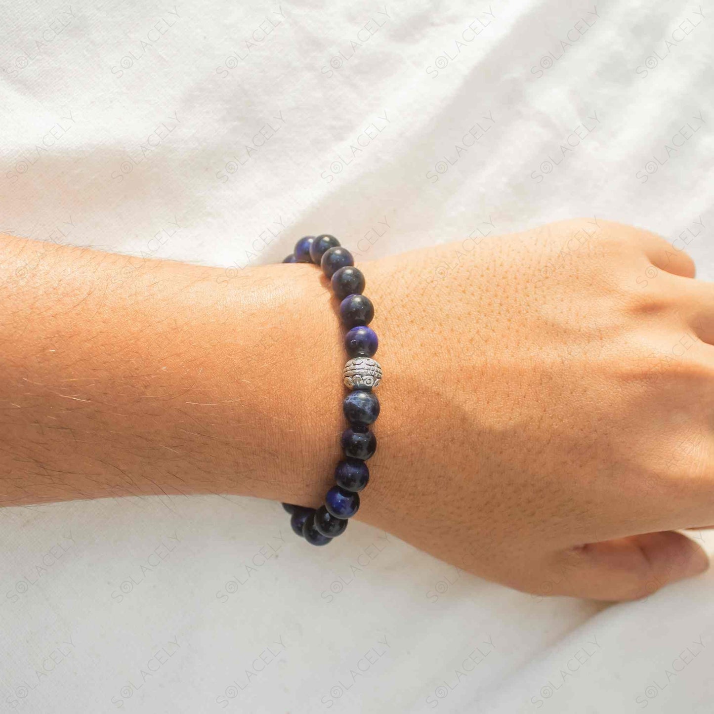 blue tiger eye stone bracelet