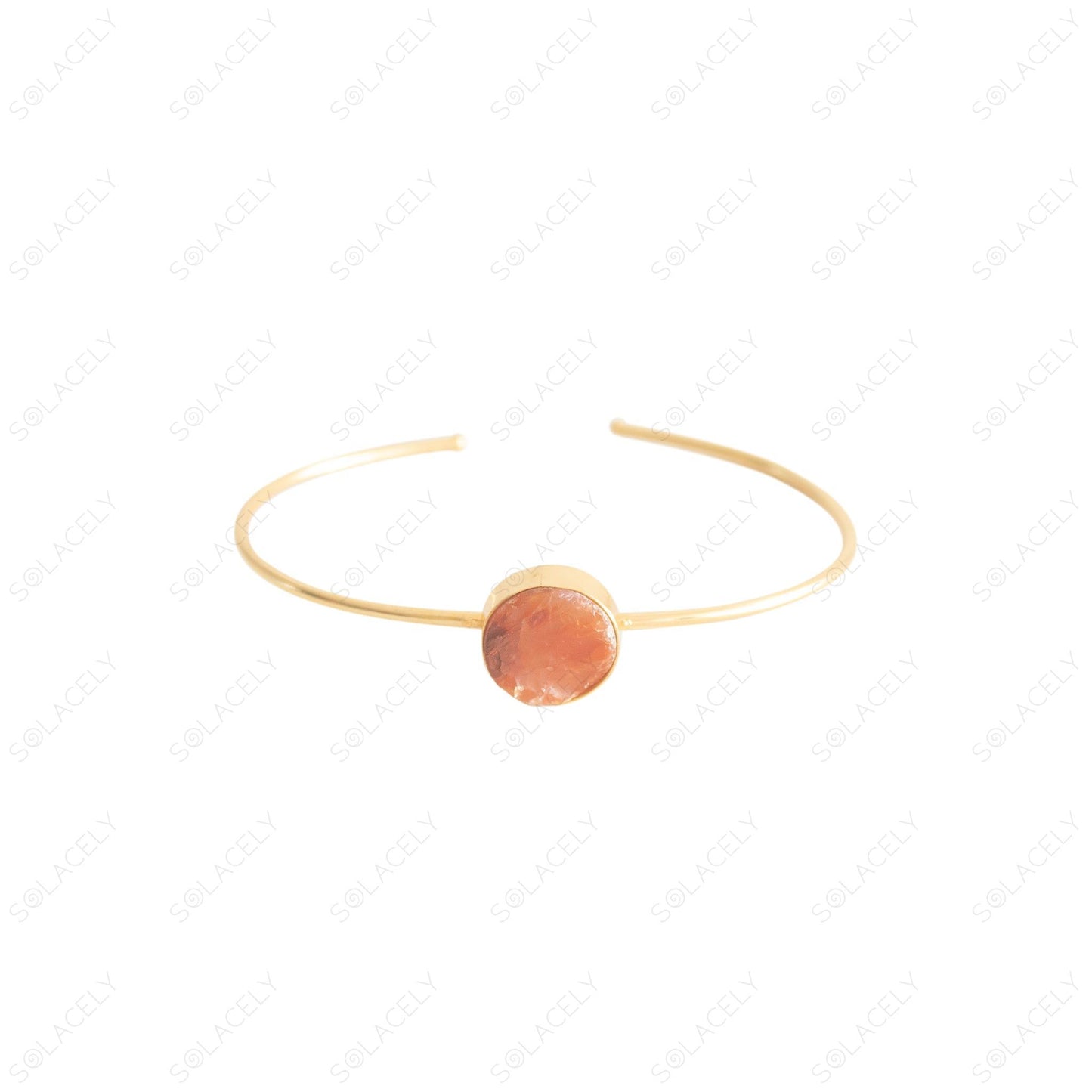 bracelet raw carnelian adjustable cuff