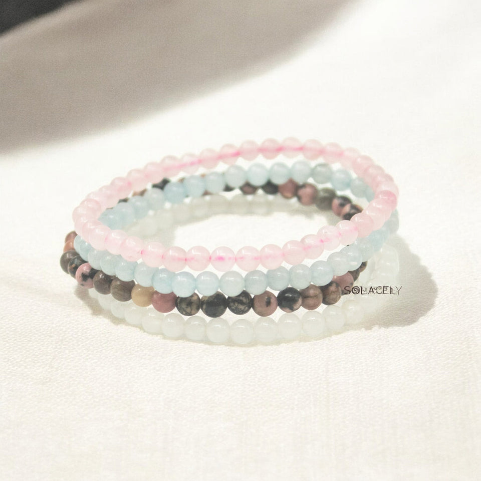 cancer sign crystals stackable bracelet collection