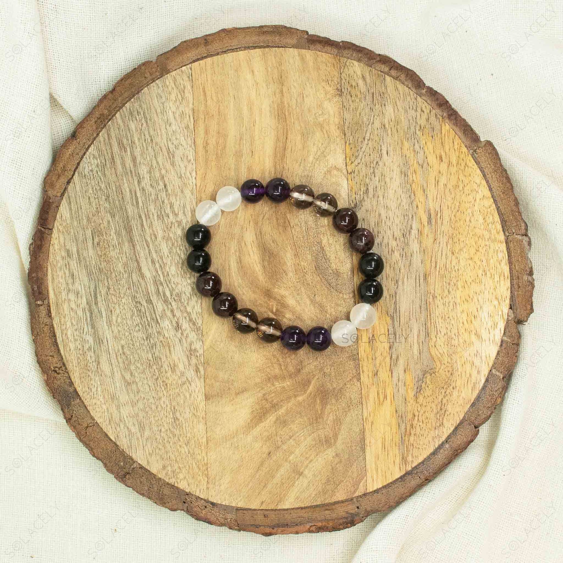 capricorn zodiac crystal bead bracelet