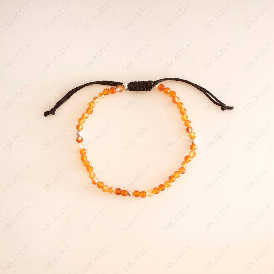 carnelian anklet 4mm bead