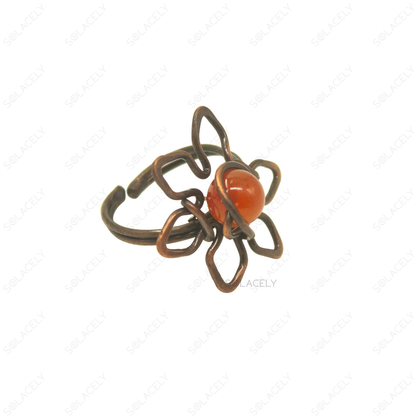 carnelian copper flower bandeau