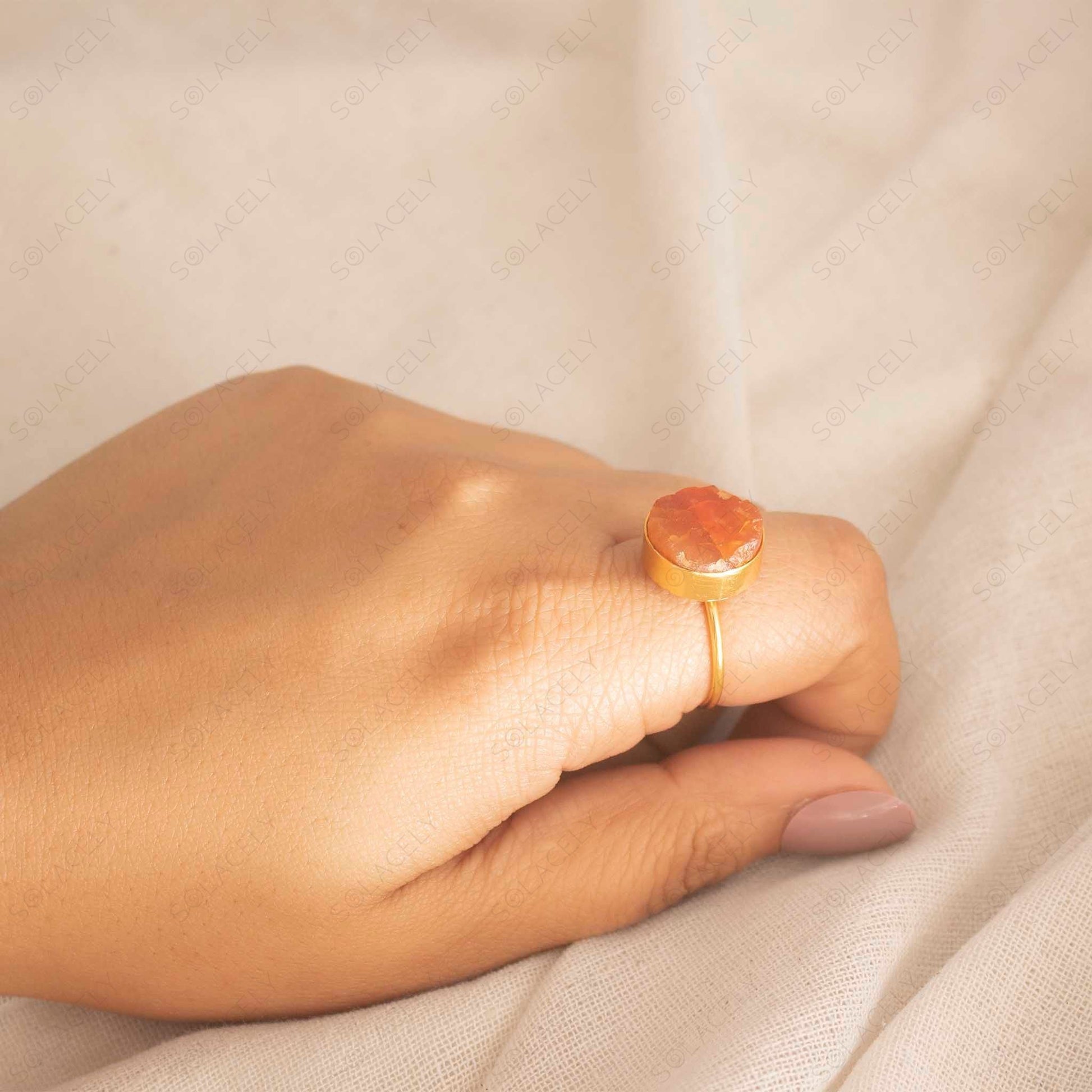 carnelian stone ring