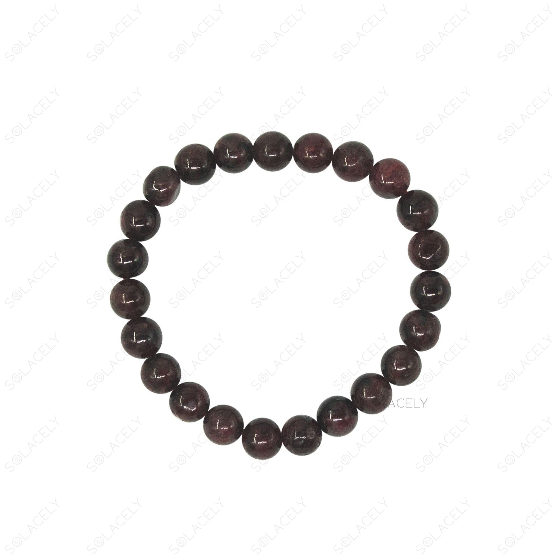 chic 6mm red garnet bracelet for stylish accessory