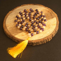 citrine and amethyst japmala