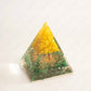 citrine and orgone malachite pyramid