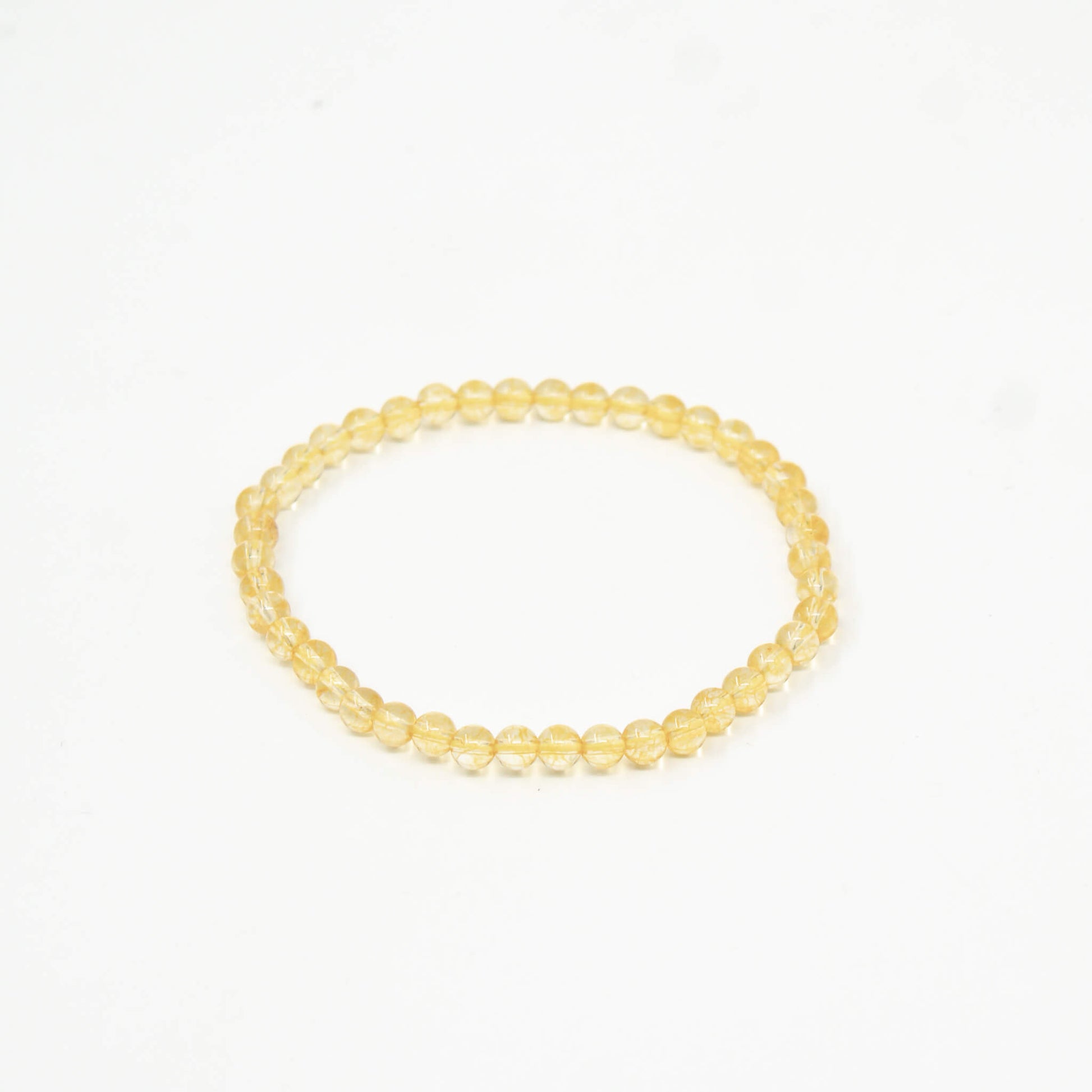 citrine stone 4mm bead bracelet
