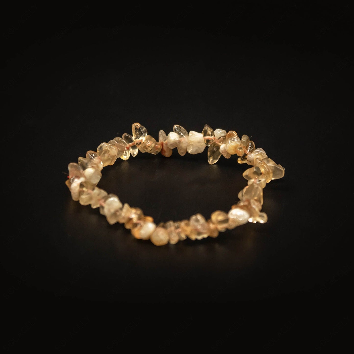 yellow citrine chip bracelet