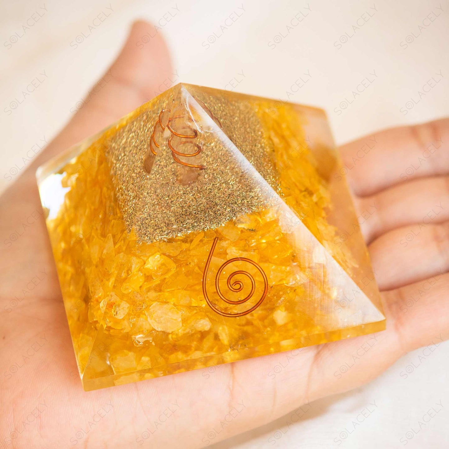 citrine crystal orgone pyramid