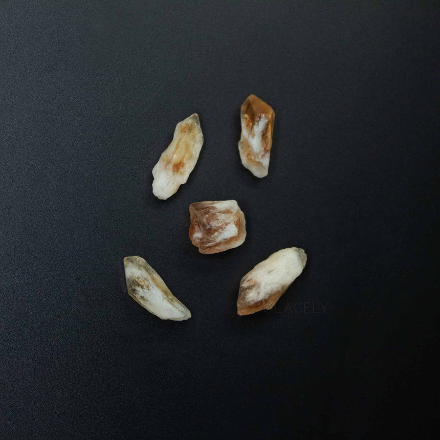 citrine crystal roots set of 5