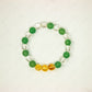 citrine green aventurine and faceted clear quartz 8mm beads