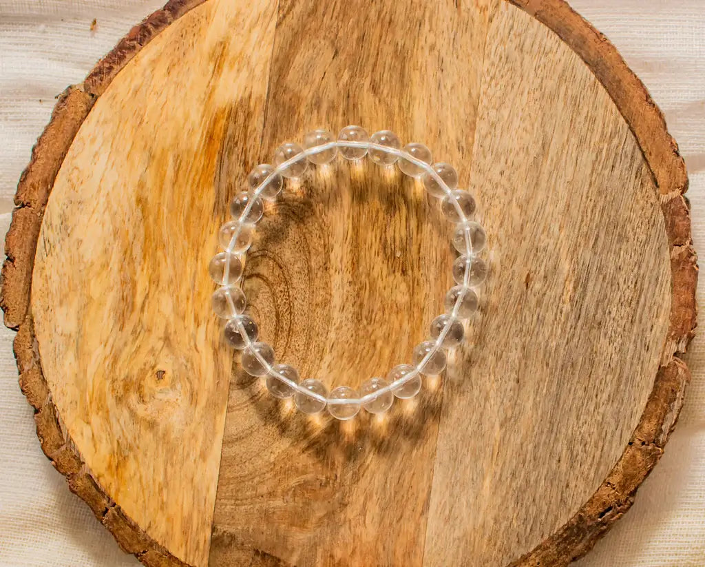 Unisex clear quartz bracelet