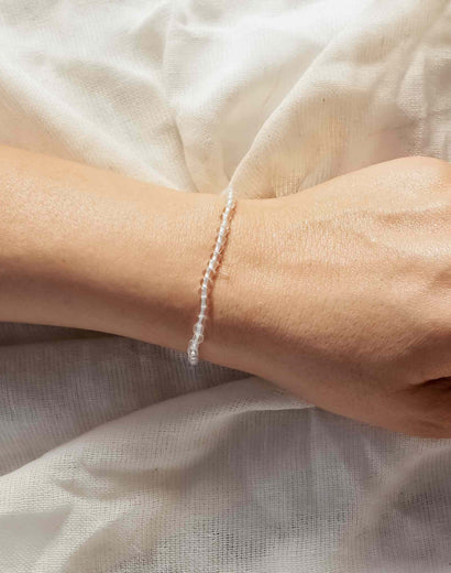 4mm clear quartz crystal bracelet