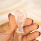 clear quartz crystal angel figurine