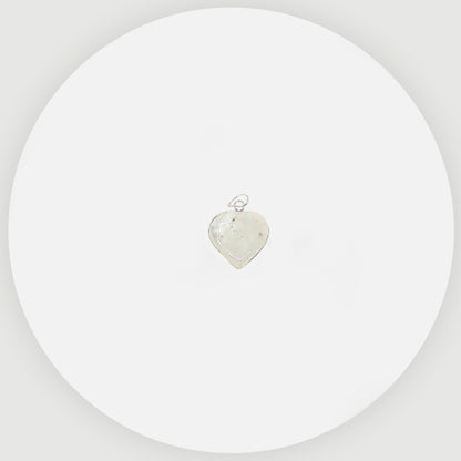 heart shape clear quartz pendant