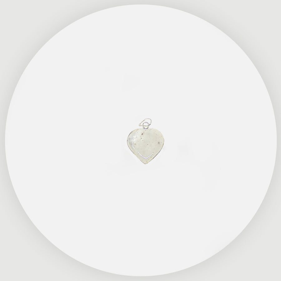 heart shape clear quartz pendant