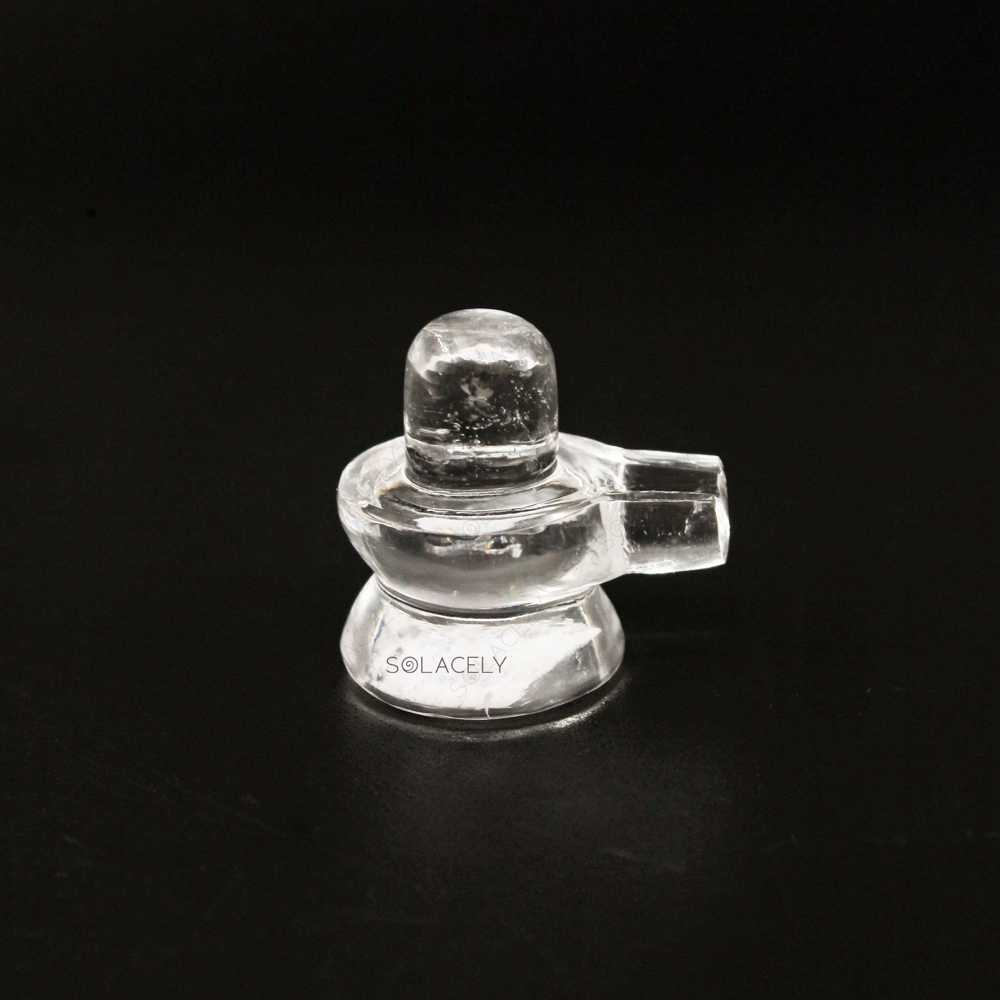 clear quartz shivling