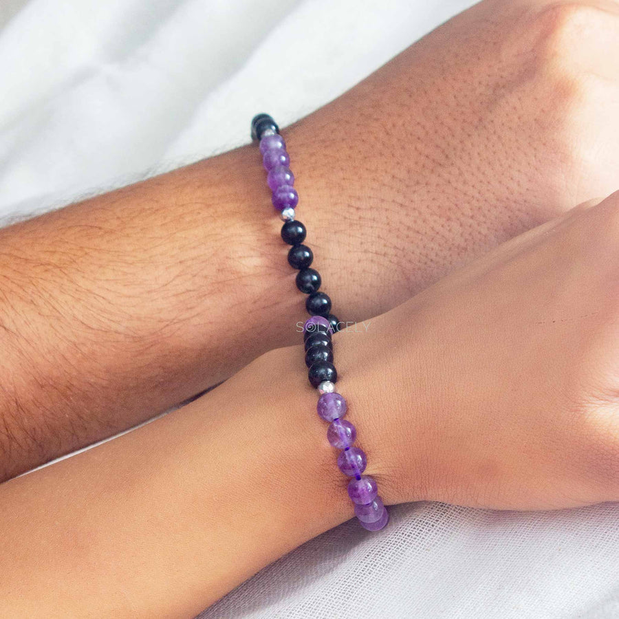 amethyst black tourmaline couple