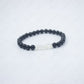 couple bracelet mother of pearl black tourmaline 6mm 