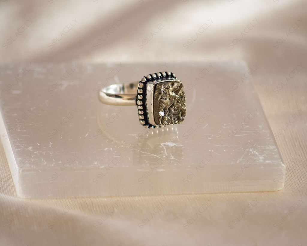 Pyrite Stone Ring - Abundance, Protection, and Creativity