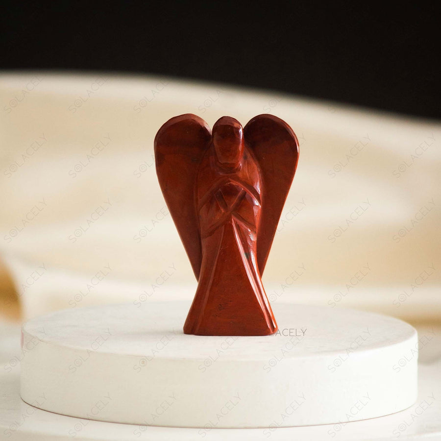 crystal red jasper guardian angel