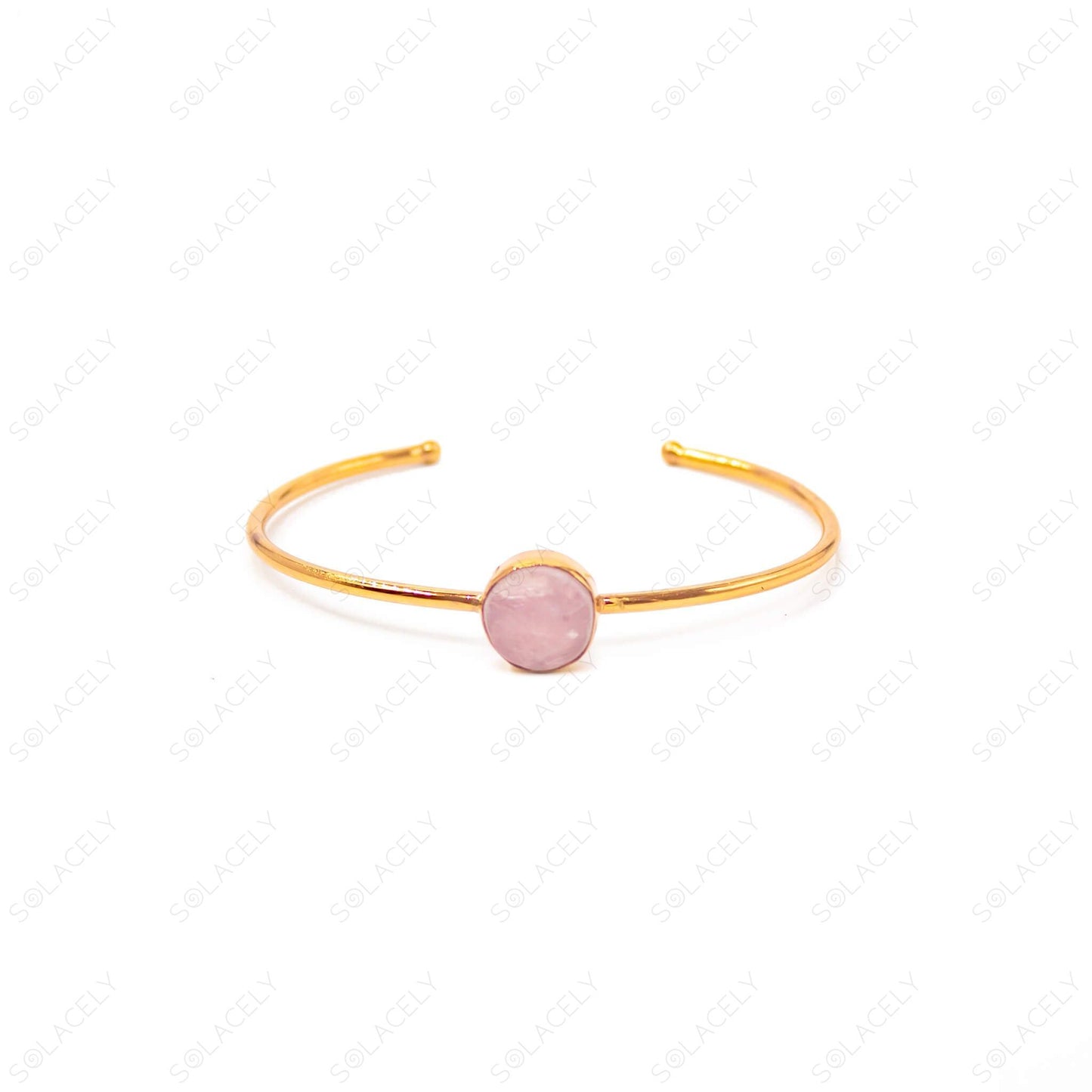 rose quartz bangle bracelet