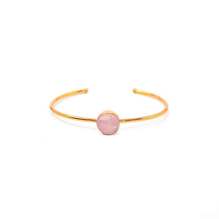 rose quartz bangle bracelet