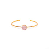 rose quartz bangle bracelet