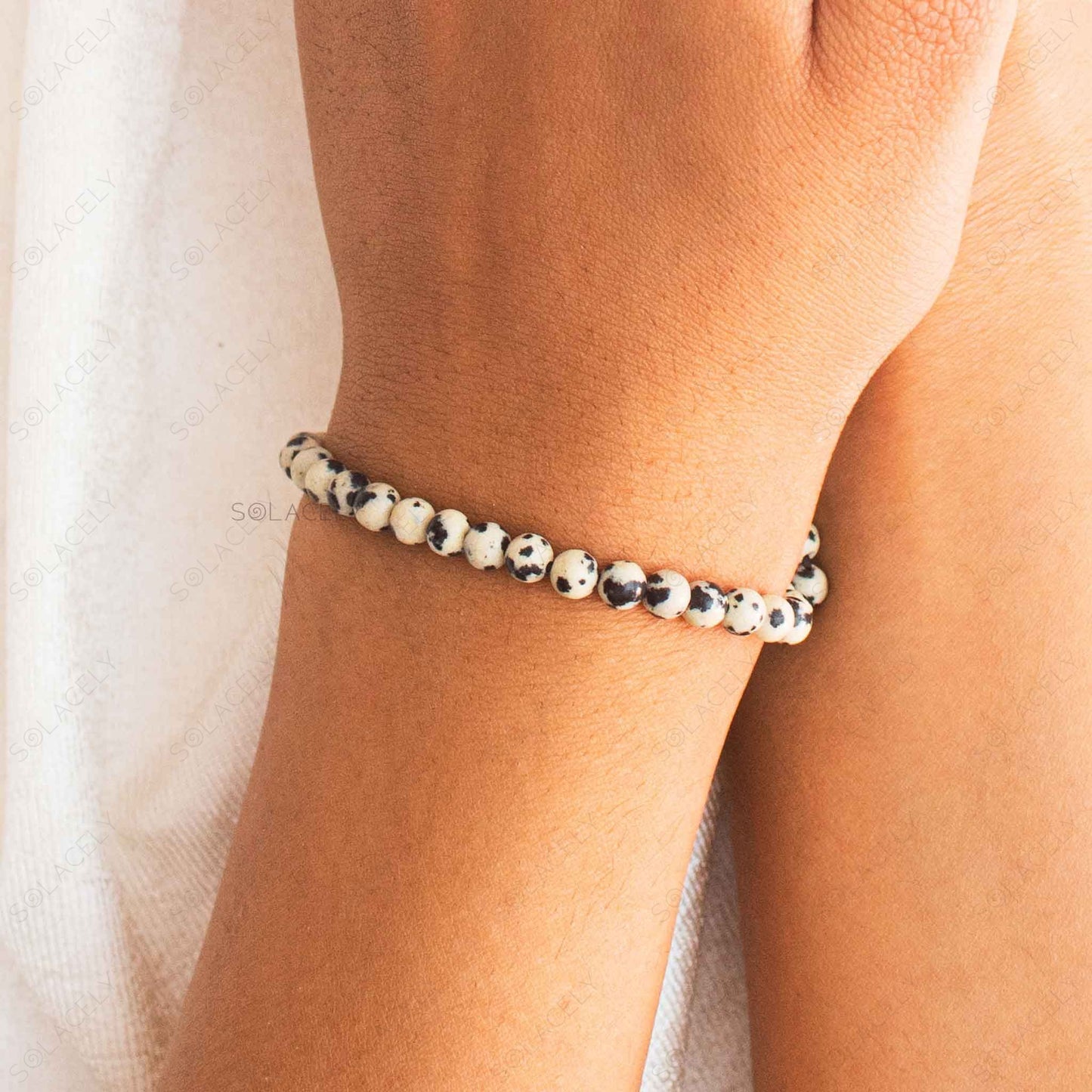 dalmatian 4mm crystal bracelet