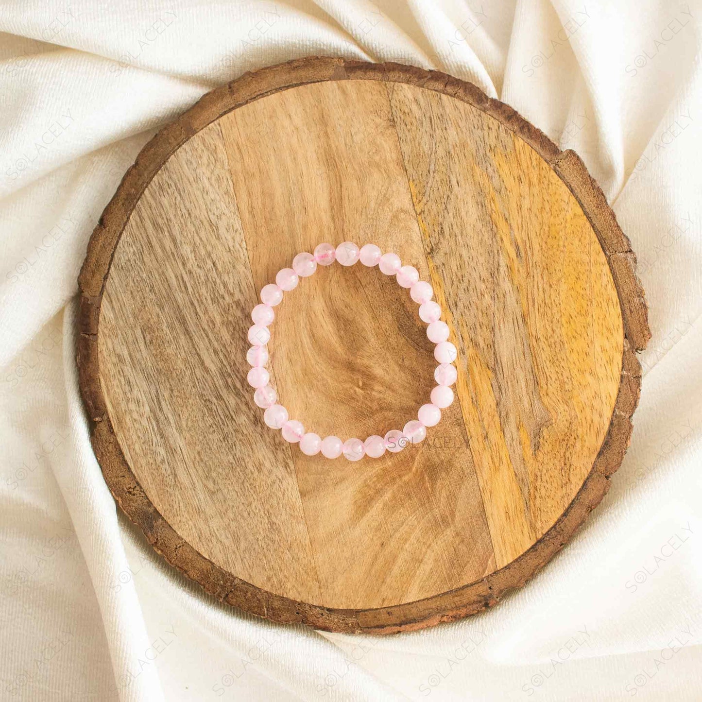 elegant 6mm rose quartz bracelet for soft style