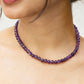 elegant amethyst bead necklace