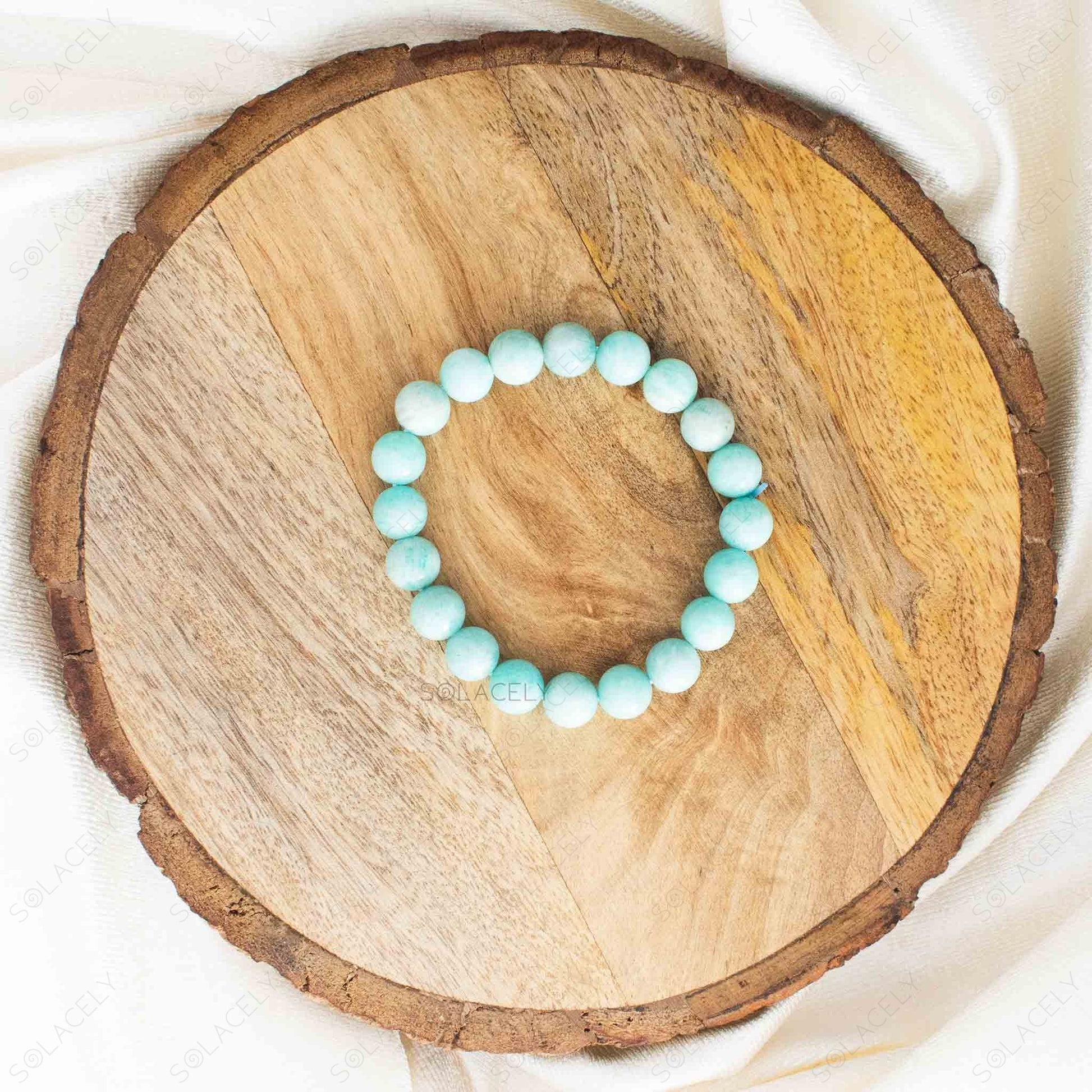 elegant blue amazonite bracelet with 8mm gemstone beads