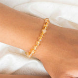 elegant citrine bracelet with 6mm gemstone beads
