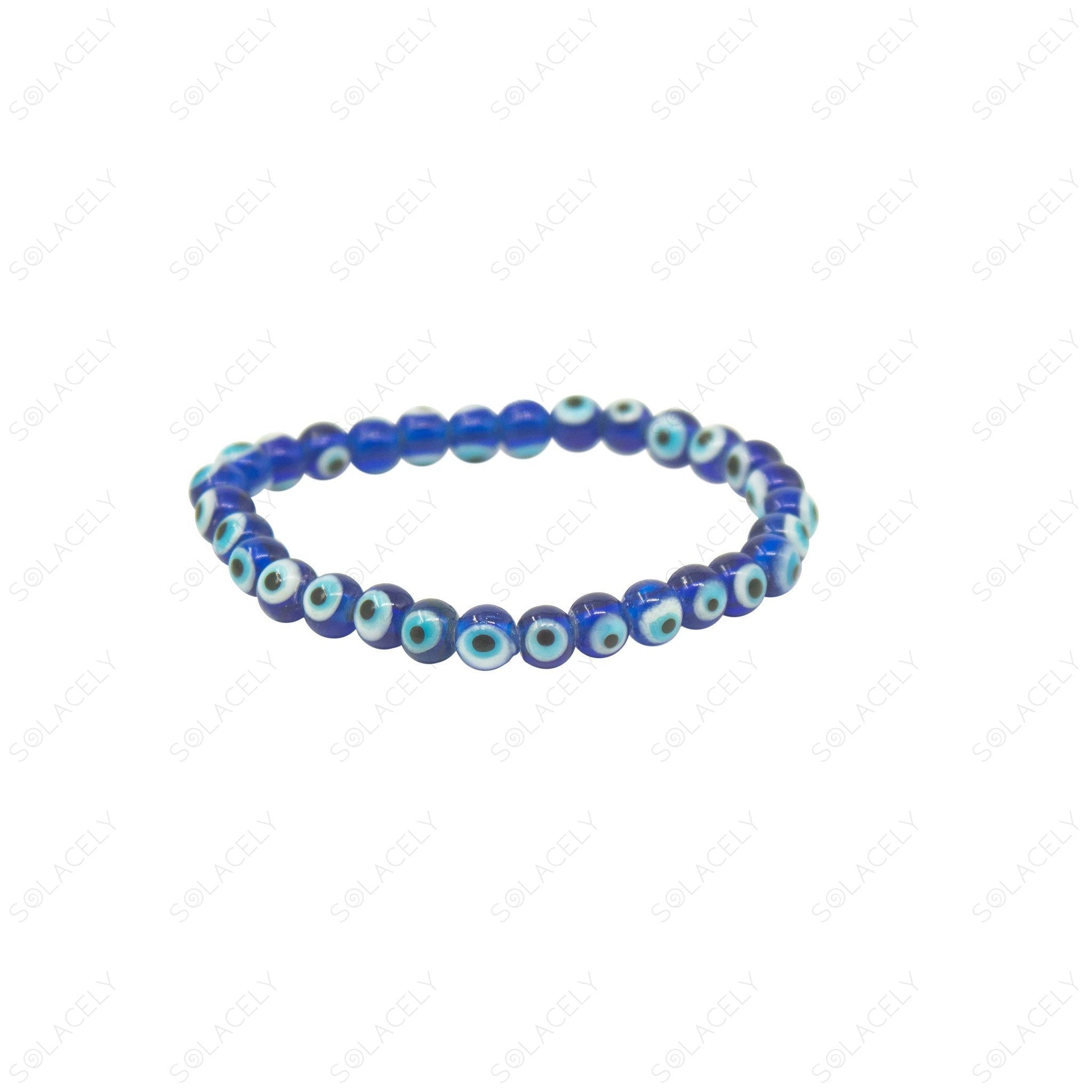 evil eye bracelet with 6mm beads