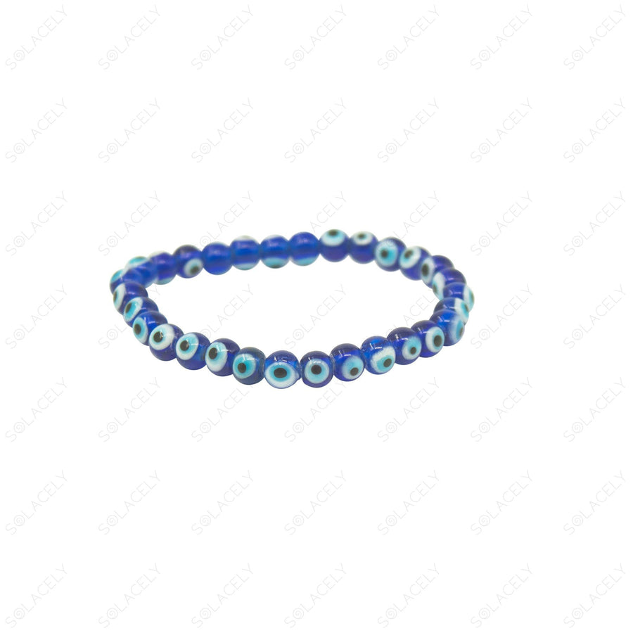 evil eye bracelet with 6mm beads