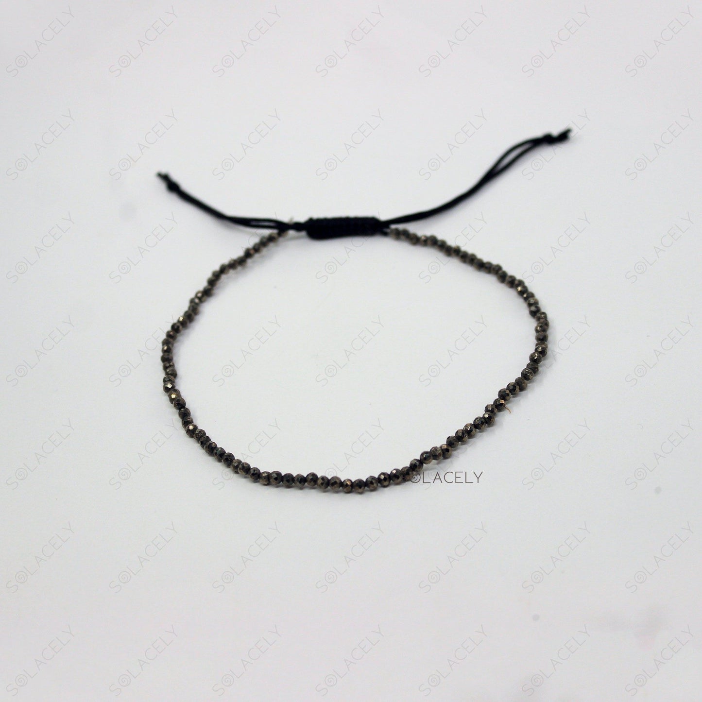 faceted pyrite anklet 2mm