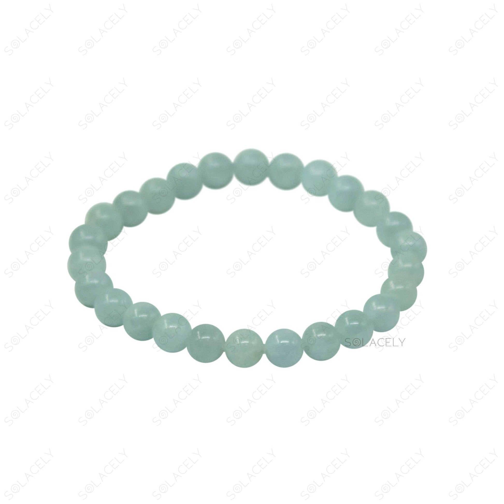 graceful aquamarine bracelet with 6mm crystals