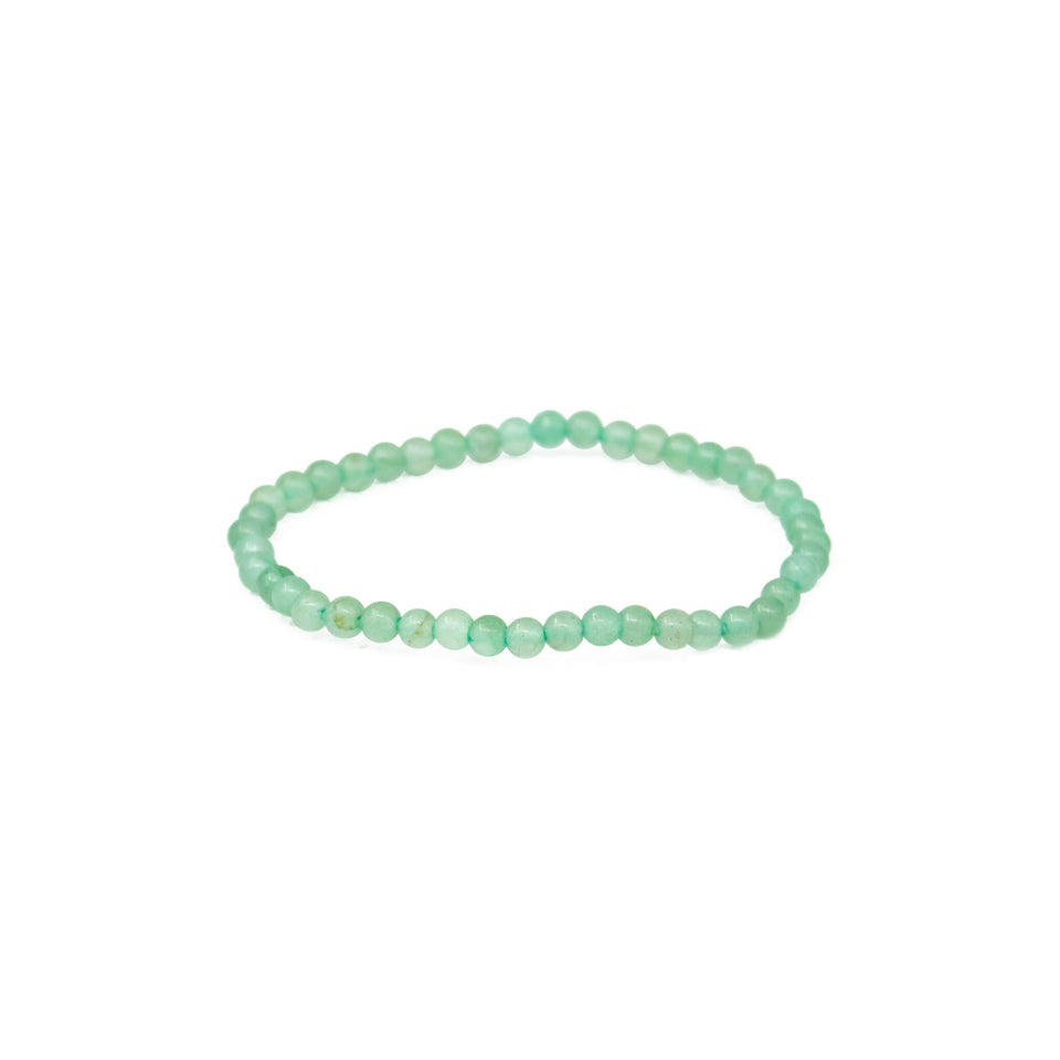 green aventurine 4mm bead bracelet