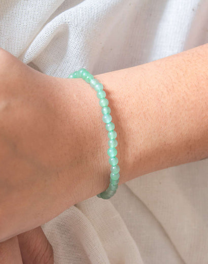 green aventurine bracelet 4mm beads